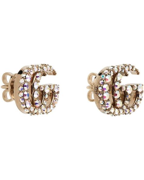 gucci double g diamond earrings|Gucci 18k amethyst earrings.